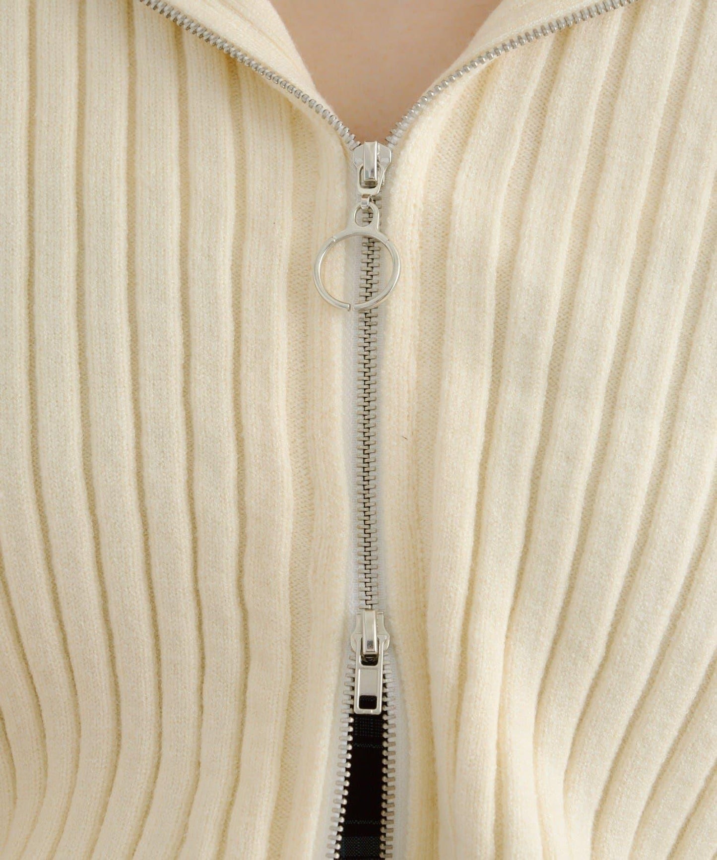 【w closet】WZIP連帽針織衫