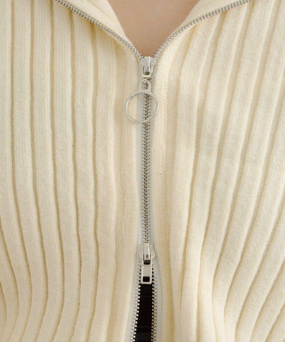 【w closet】WZIP連帽針織衫