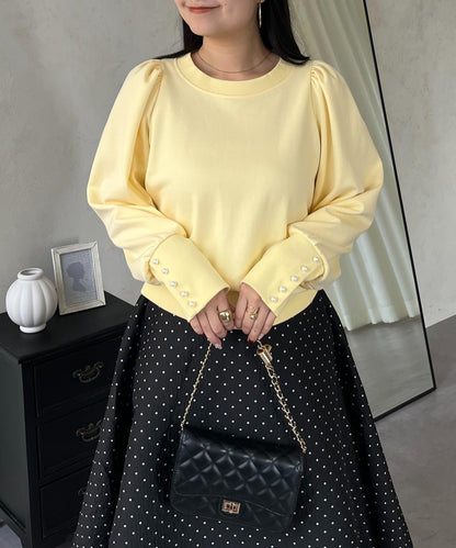 袖珍珠泡泡袖衛衣