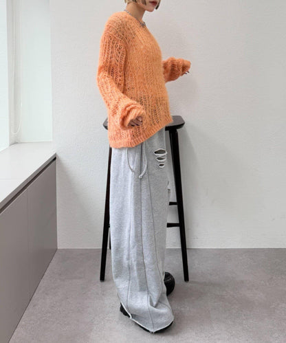 【w closet】透視亮絲針織衫