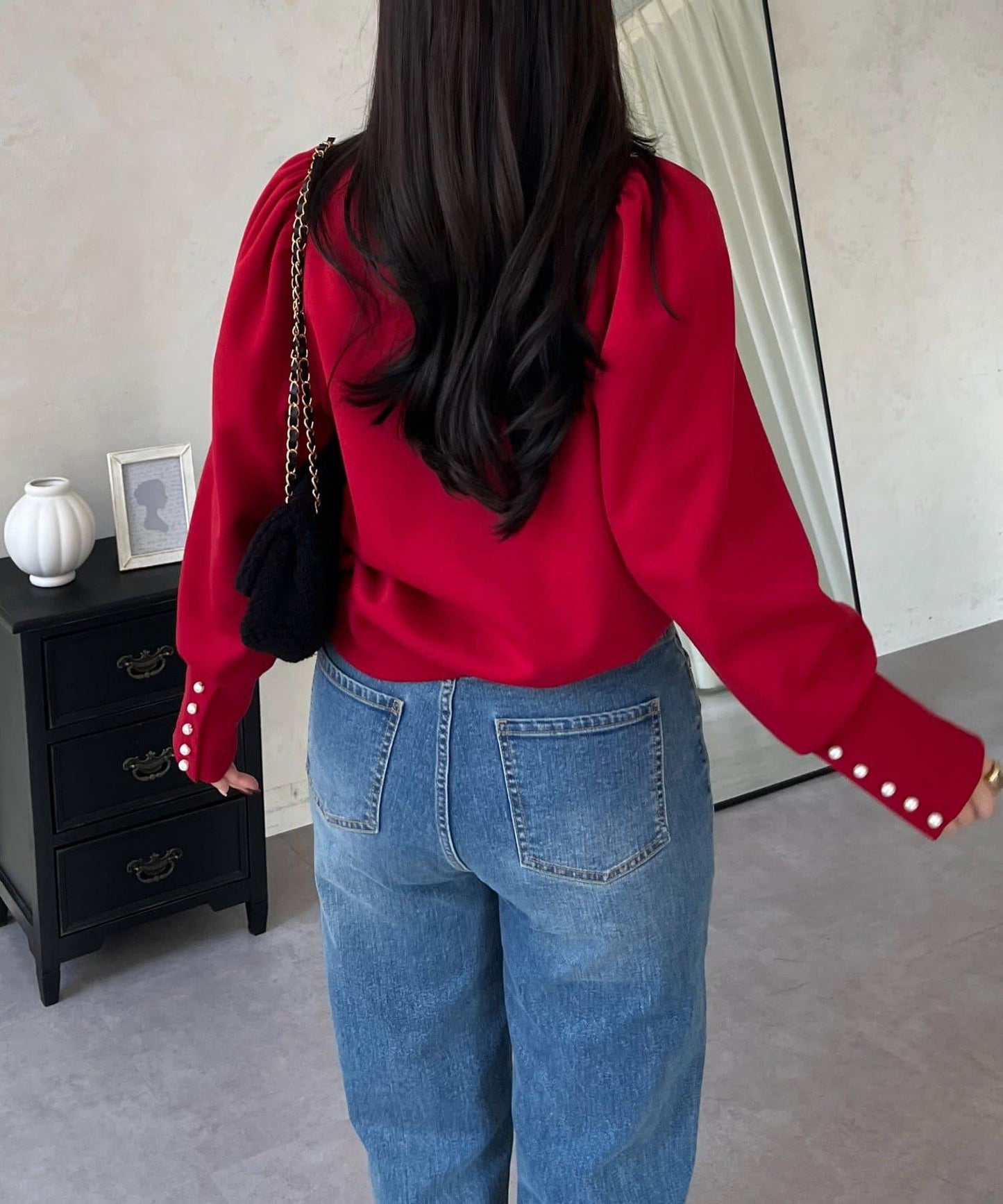 袖珍珠泡泡袖衛衣