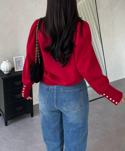 袖珍珠泡泡袖衛衣