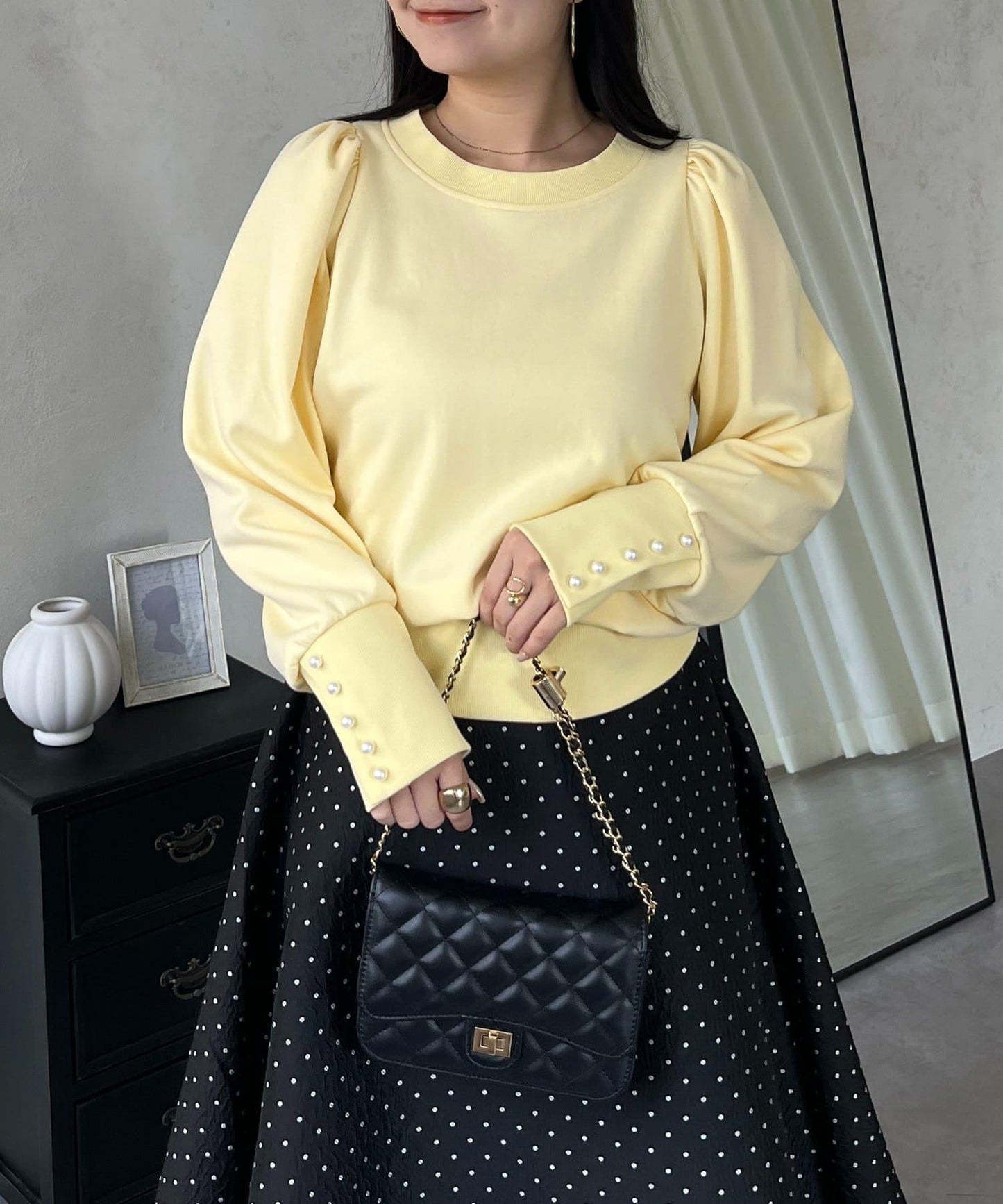 袖珍珠泡泡袖衛衣