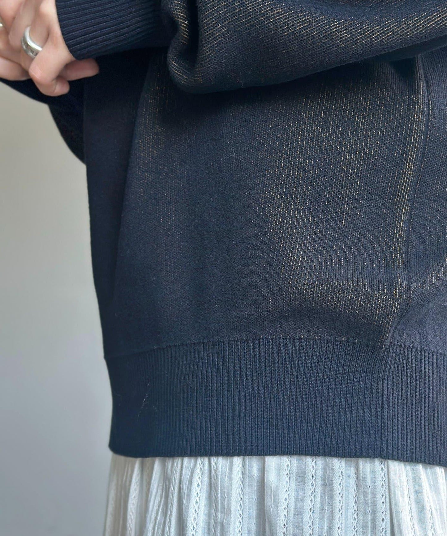 可雙面穿拼色標誌衛衣風針織衫