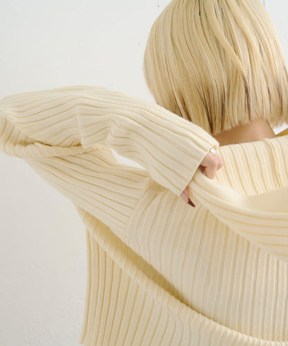 【w closet】WZIP連帽針織衫