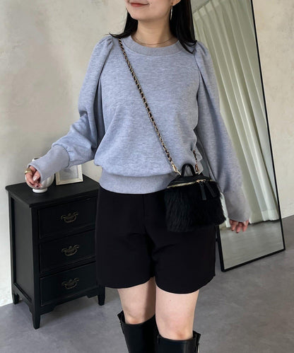 袖珍珠泡泡袖衛衣