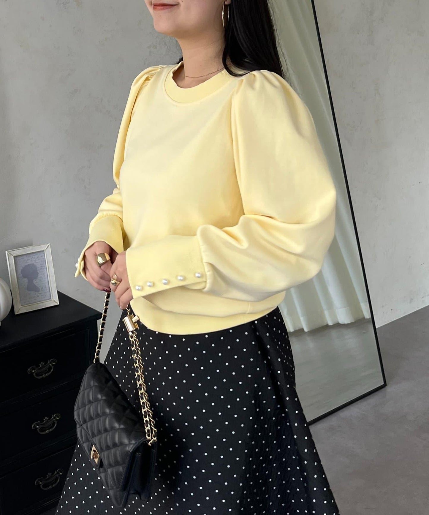 袖珍珠泡泡袖衛衣