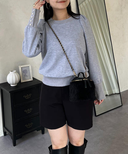 袖珍珠泡泡袖衛衣