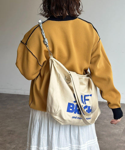 可雙面穿拼色標誌衛衣風針織衫