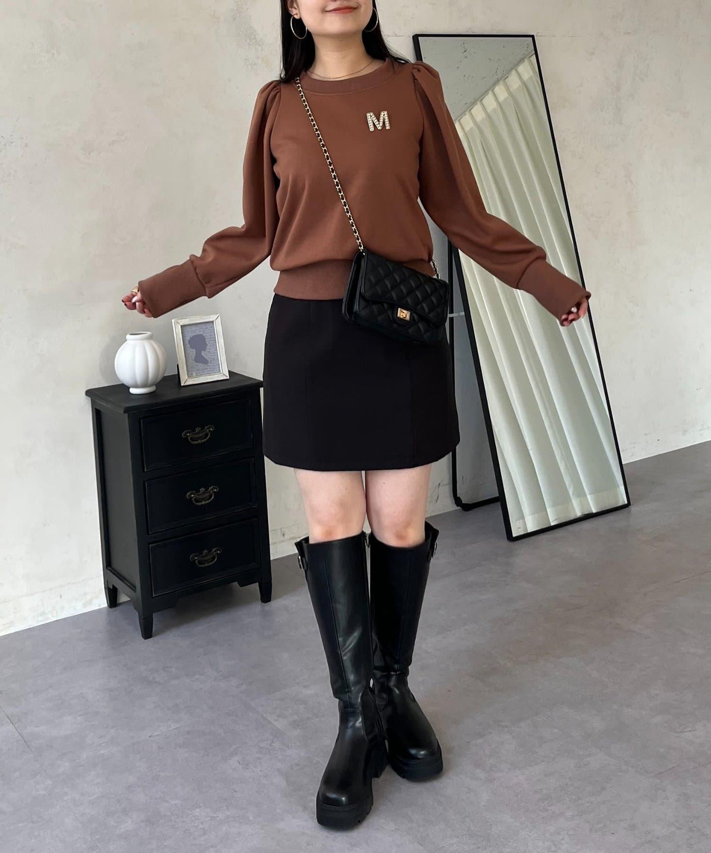 袖珍珠泡泡袖衛衣