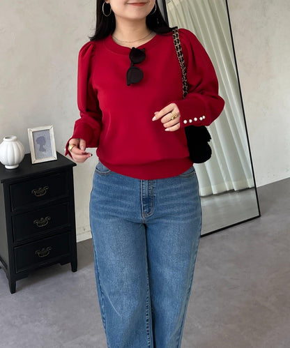 袖珍珠泡泡袖衛衣