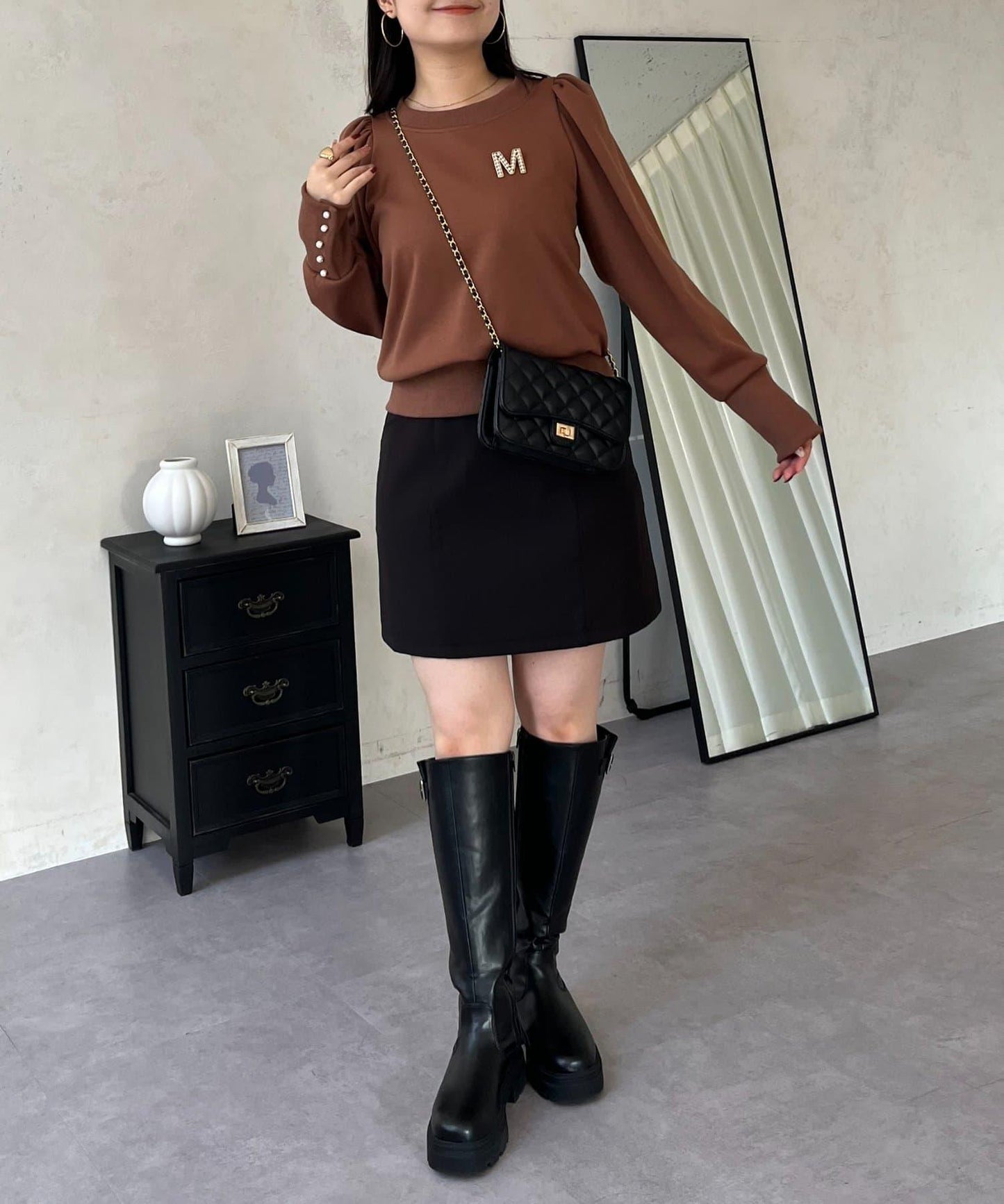 袖珍珠泡泡袖衛衣