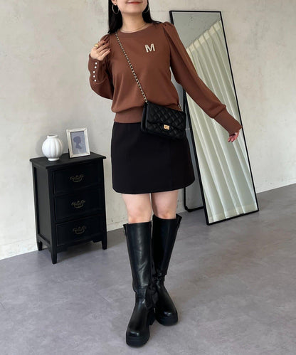 袖珍珠泡泡袖衛衣