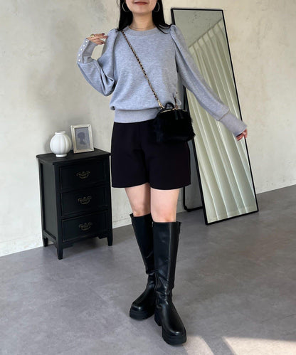 袖珍珠泡泡袖衛衣