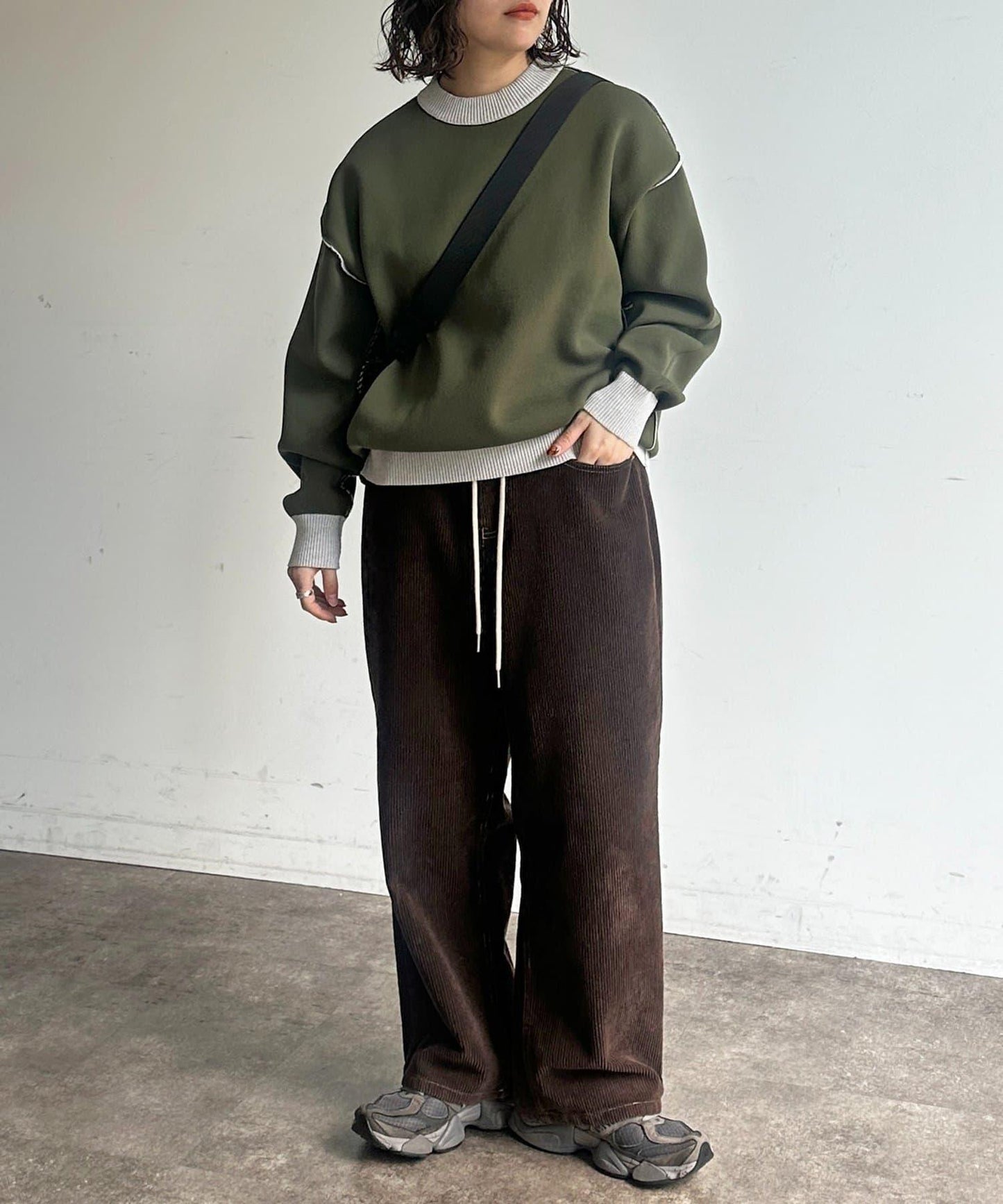 可雙面穿拼色標誌衛衣風針織衫