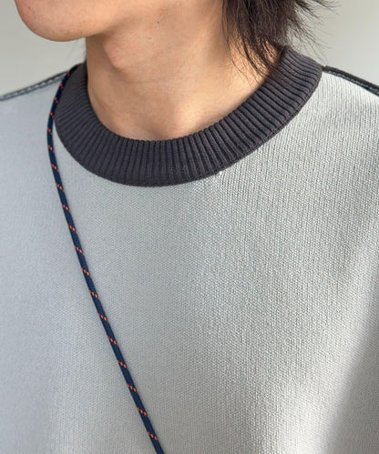 可雙面穿拼色標誌衛衣風針織衫