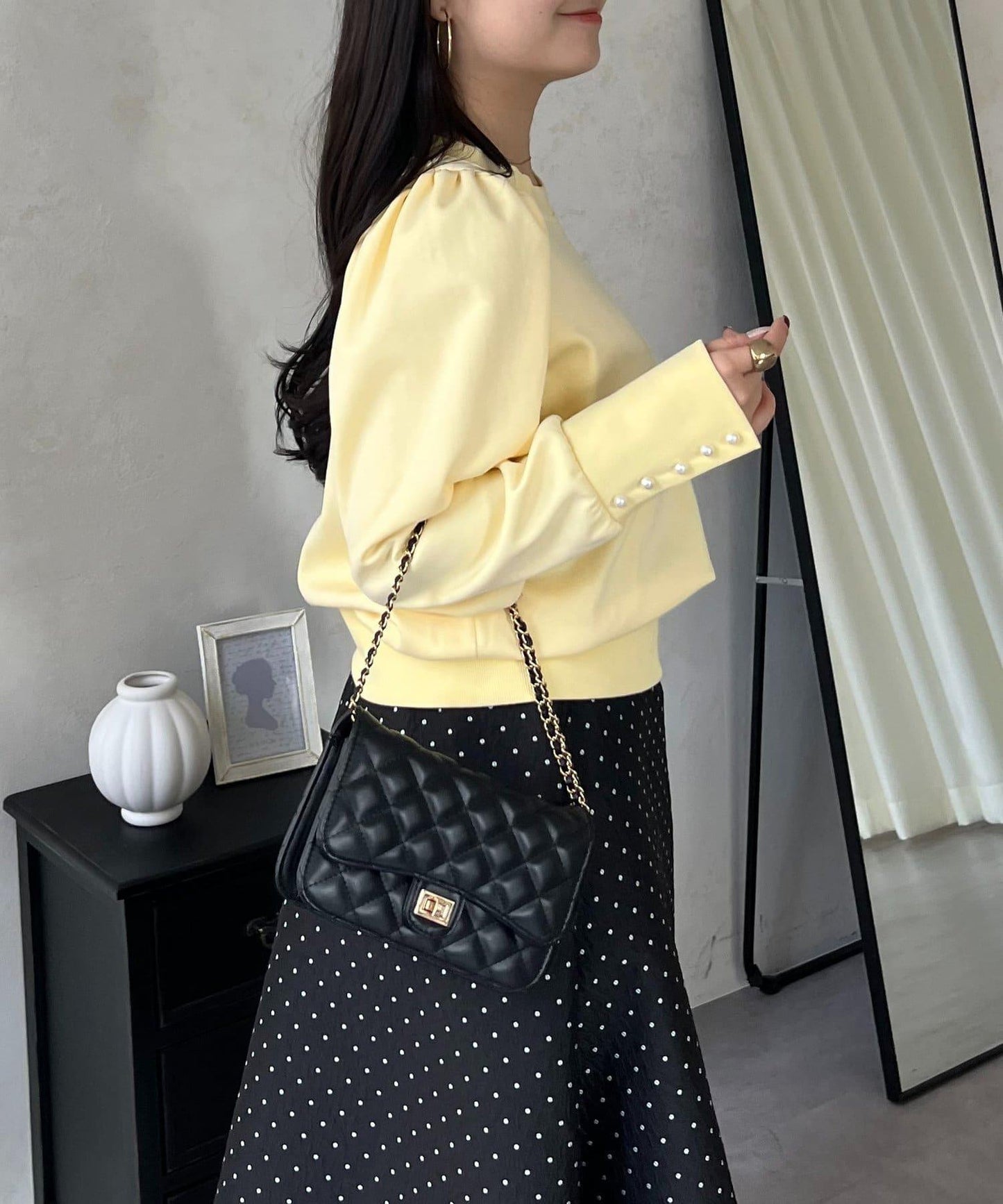 袖珍珠泡泡袖衛衣