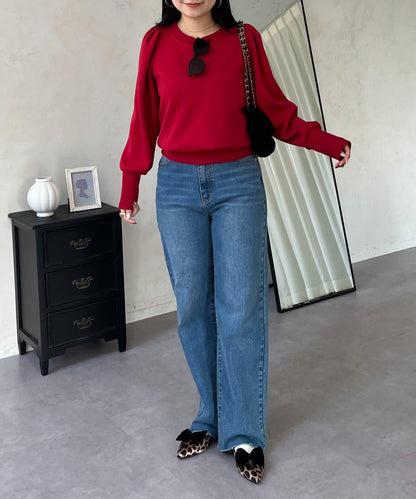 袖珍珠泡泡袖衛衣