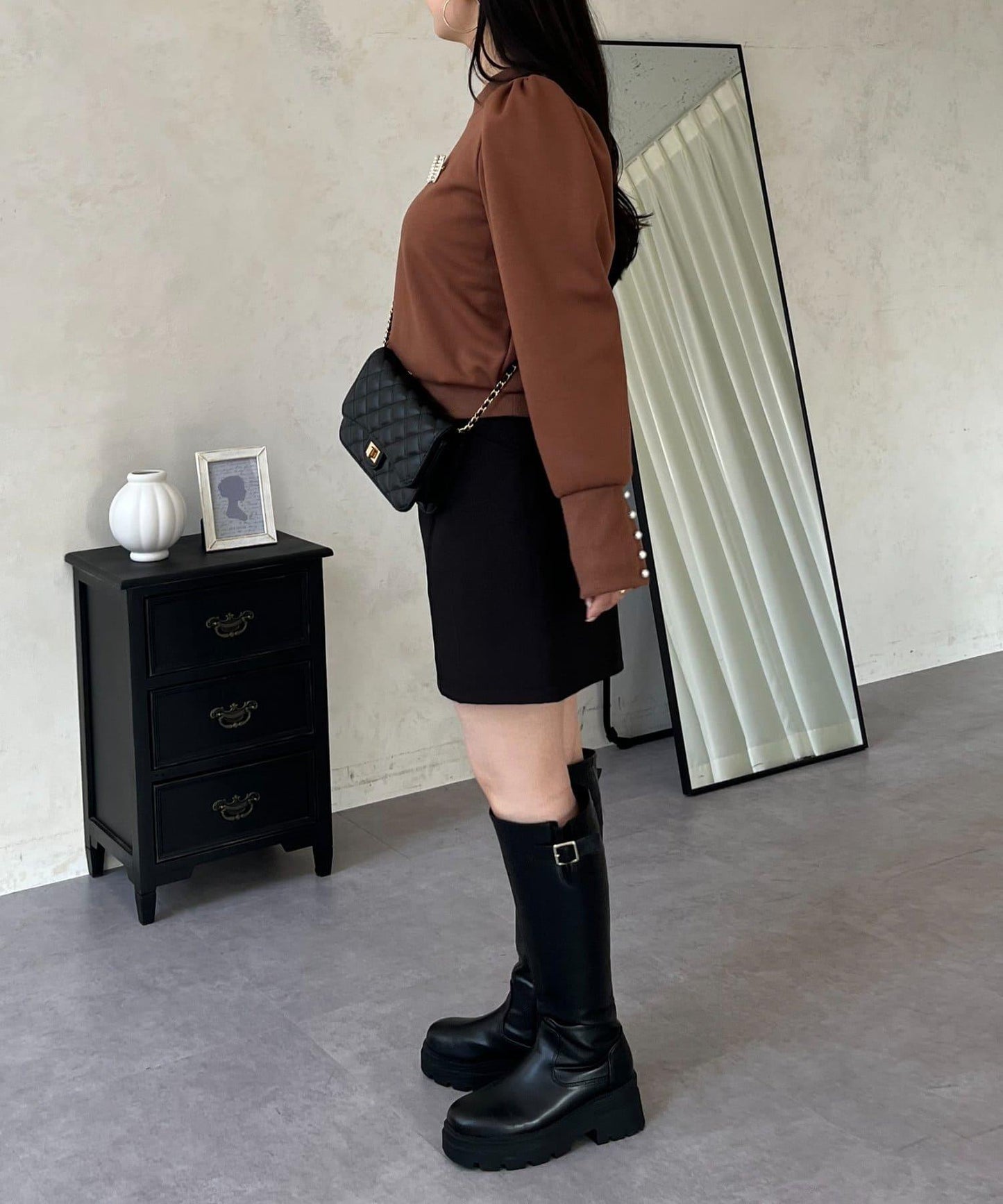 袖珍珠泡泡袖衛衣