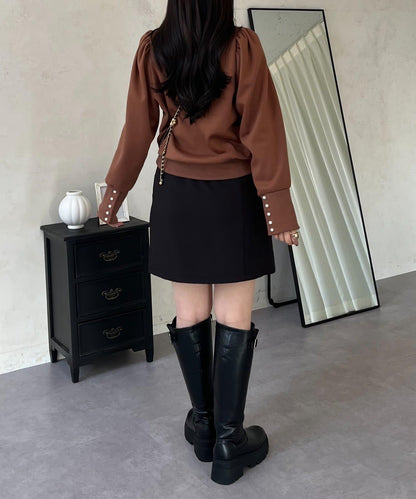 袖珍珠泡泡袖衛衣