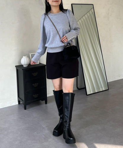 袖珍珠泡泡袖衛衣