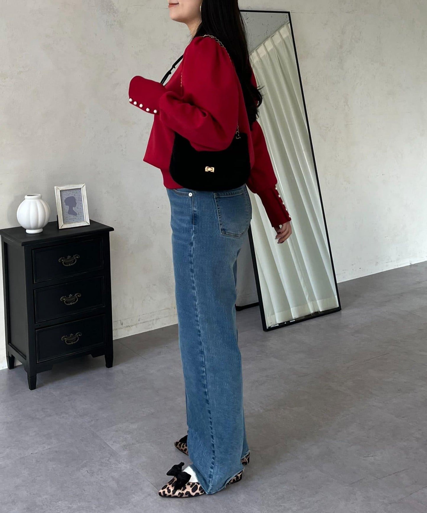 袖珍珠泡泡袖衛衣