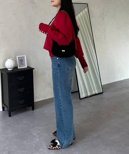 袖珍珠泡泡袖衛衣