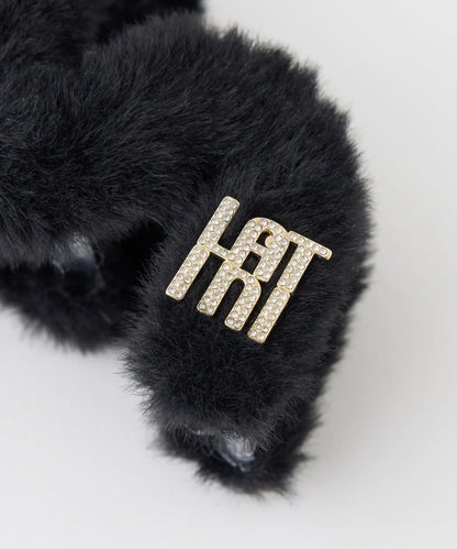 【Latini】帶標誌仿皮草髮夾