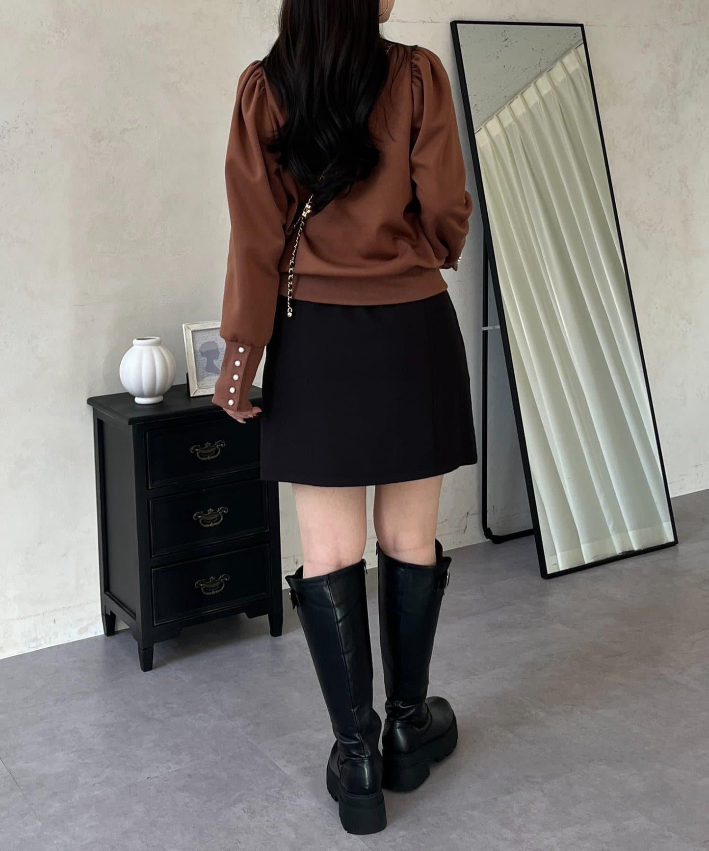 袖珍珠泡泡袖衛衣