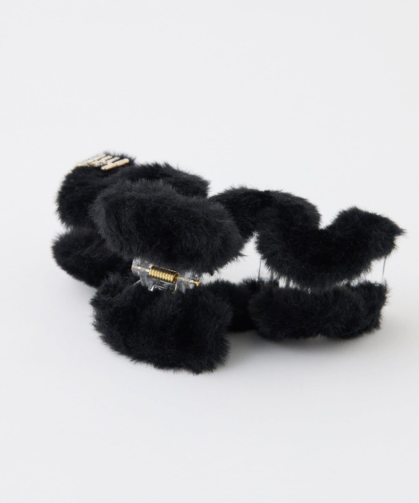 【Latini】帶標誌仿皮草髮夾