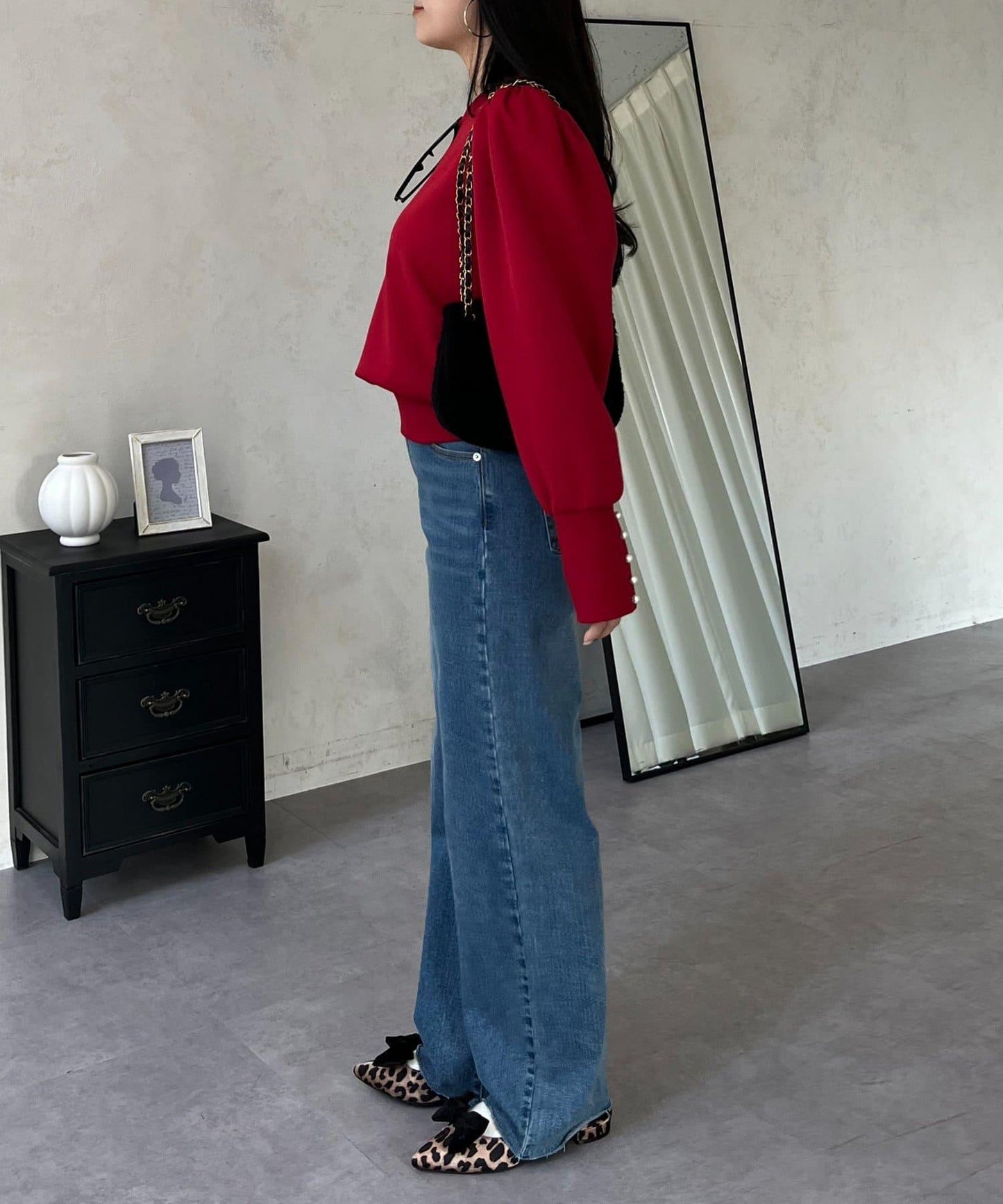 袖珍珠泡泡袖衛衣