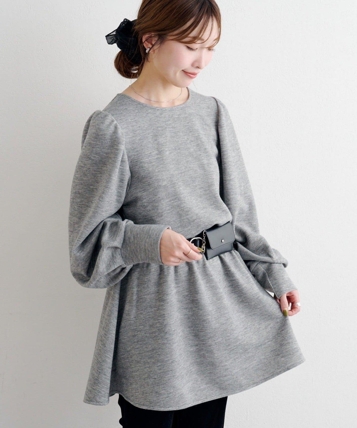 B 針織風連衣裙