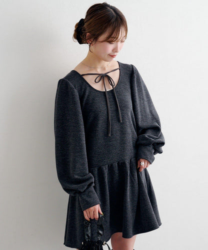 B 針織風連衣裙