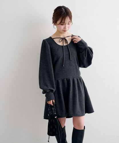 B 針織風連衣裙