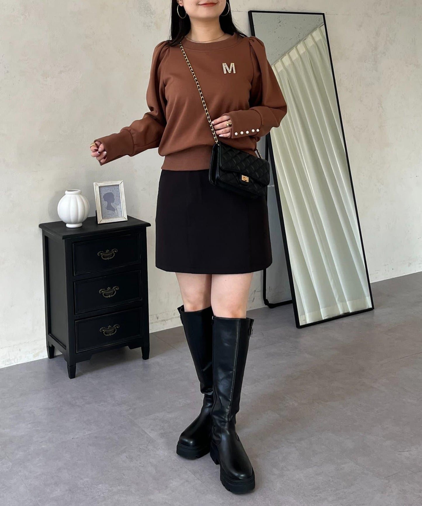 袖珍珠泡泡袖衛衣