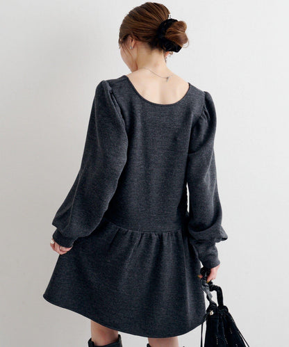 B 針織風連衣裙
