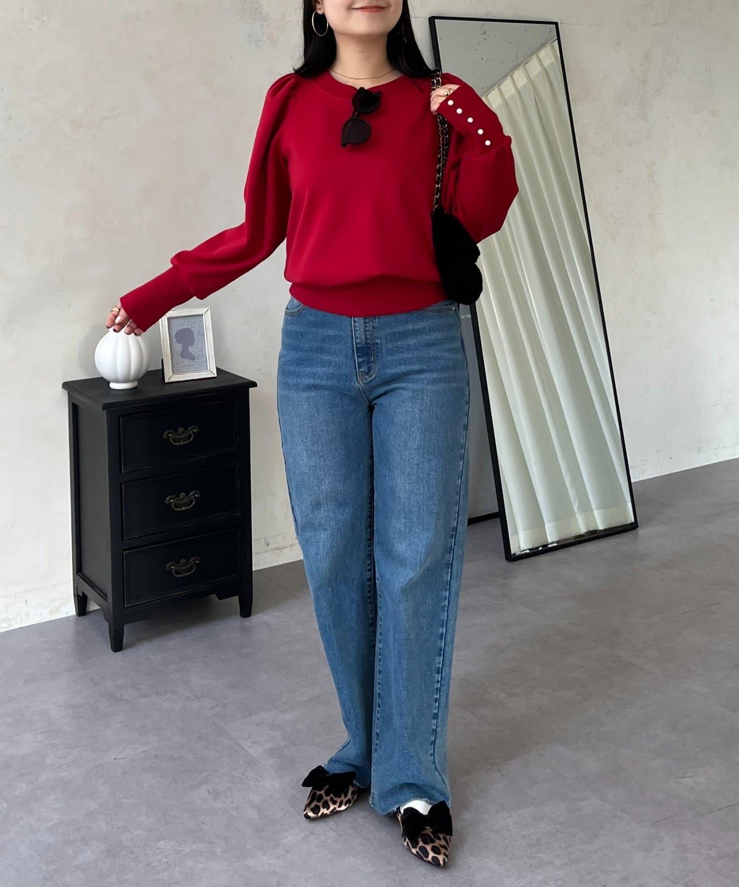 袖珍珠泡泡袖衛衣