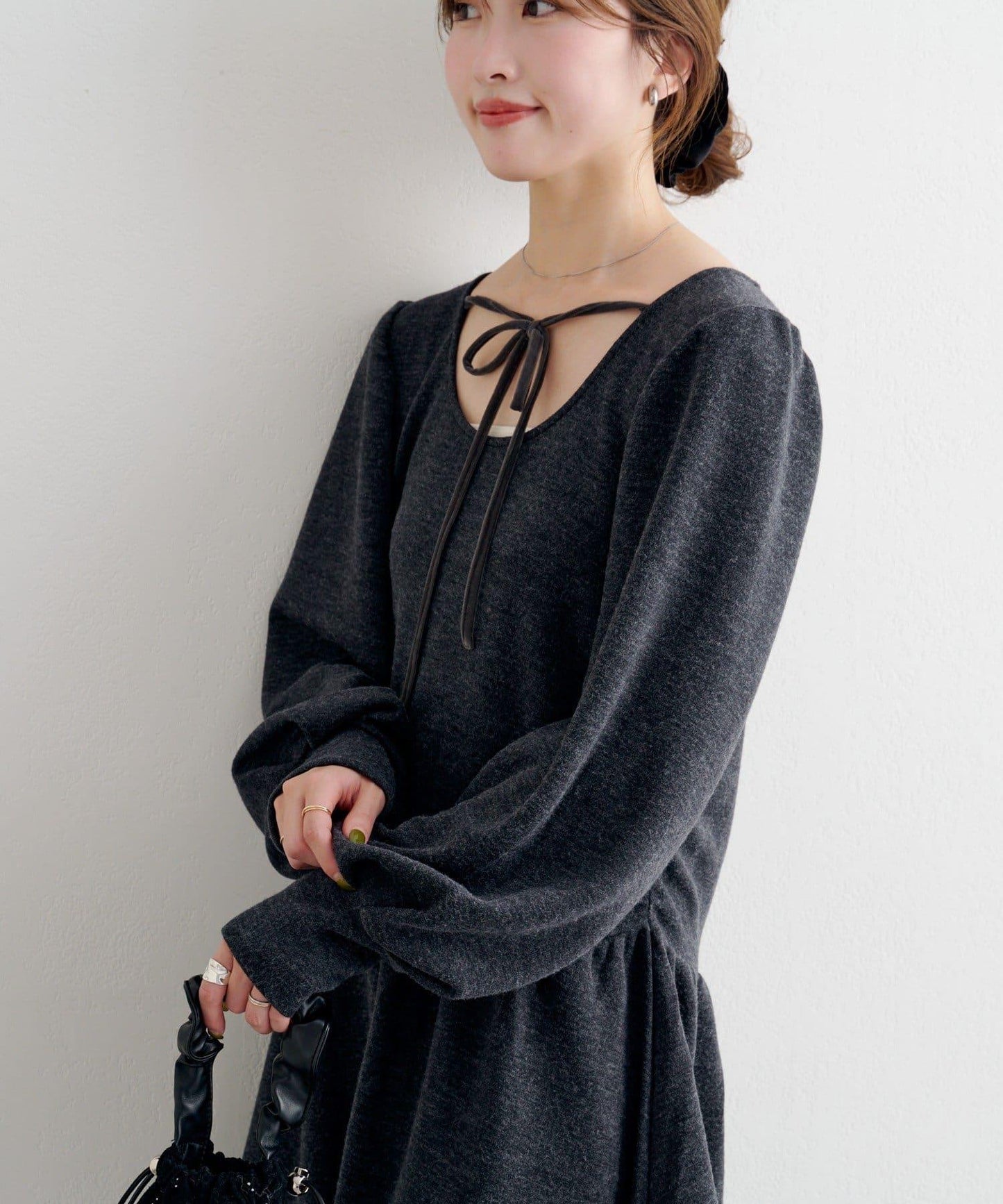 B 針織風連衣裙