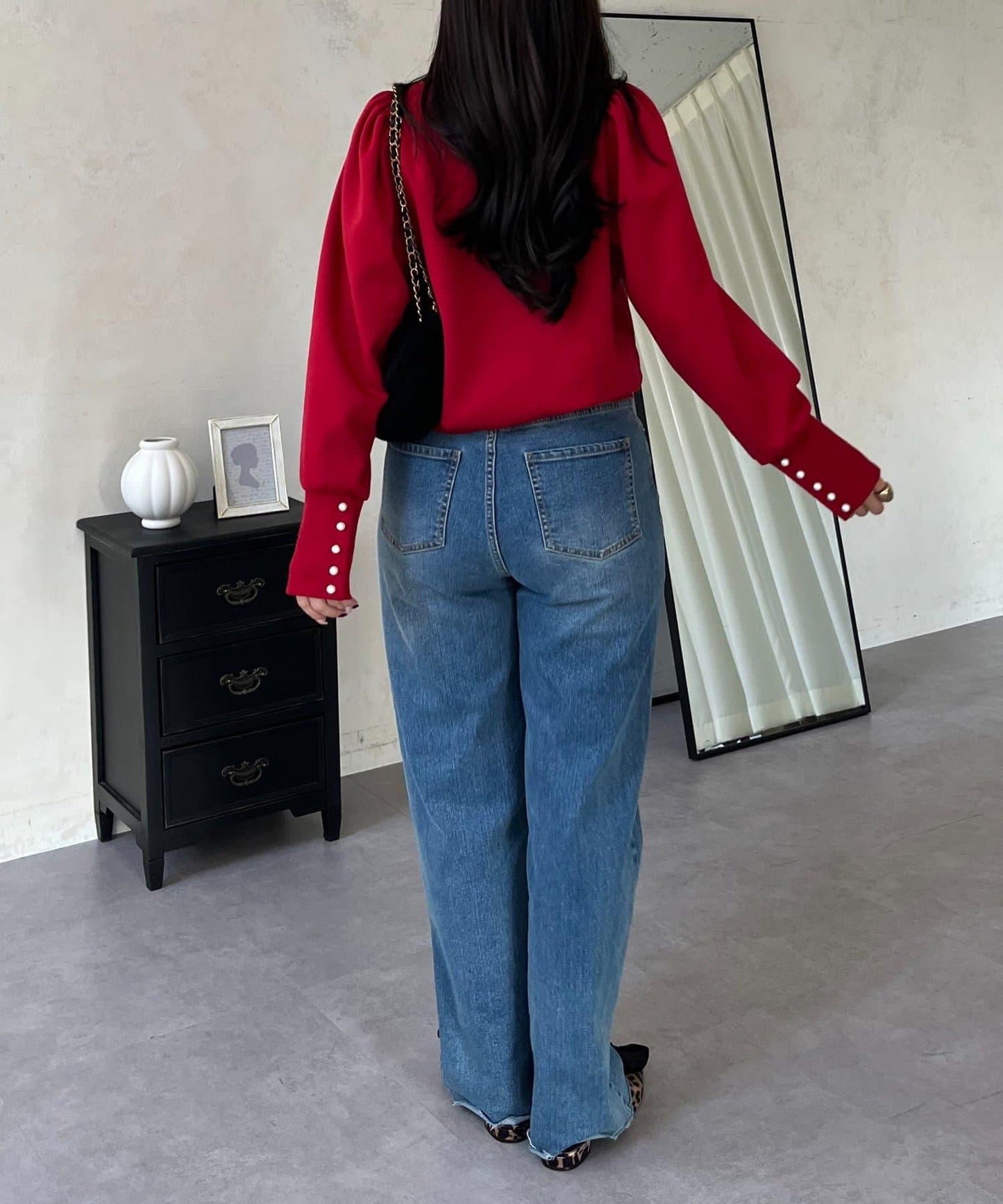 袖珍珠泡泡袖衛衣