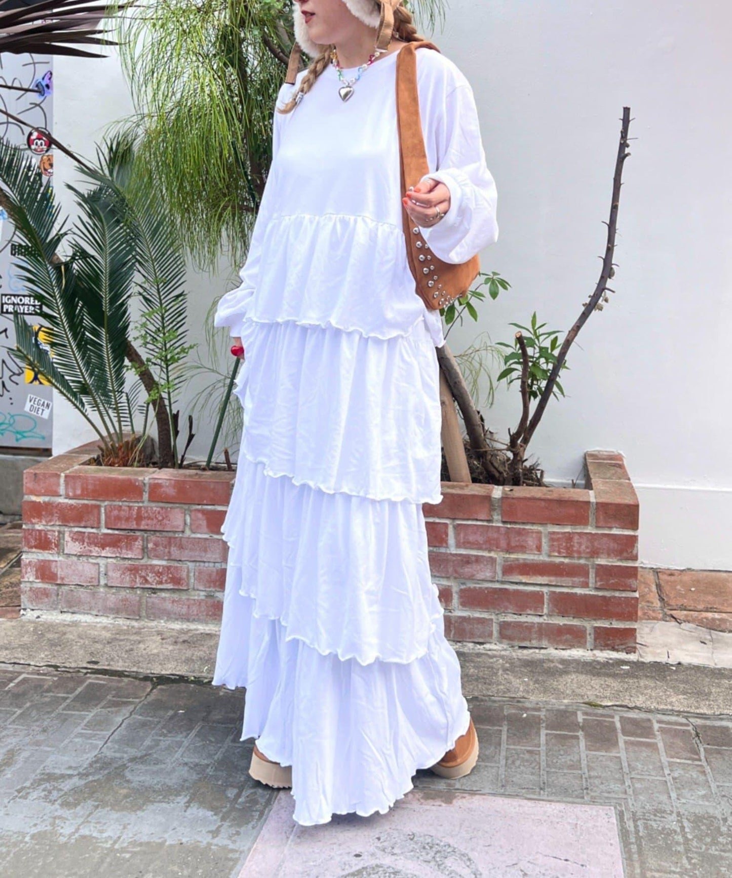 【w closet】層疊剪裁連衣裙