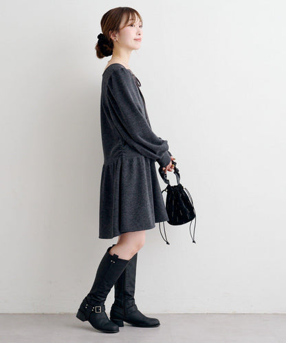 B 針織風連衣裙