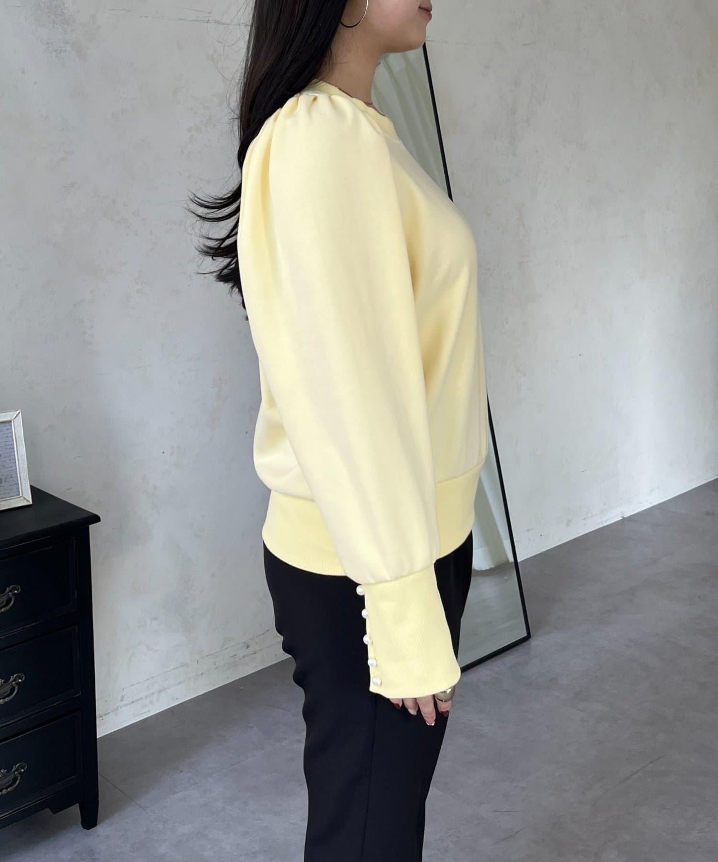 袖珍珠泡泡袖衛衣