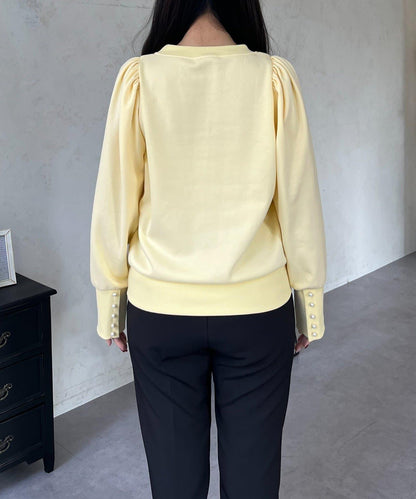 袖珍珠泡泡袖衛衣