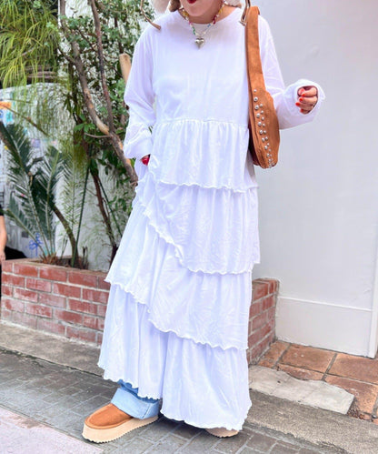 【w closet】層疊剪裁連衣裙