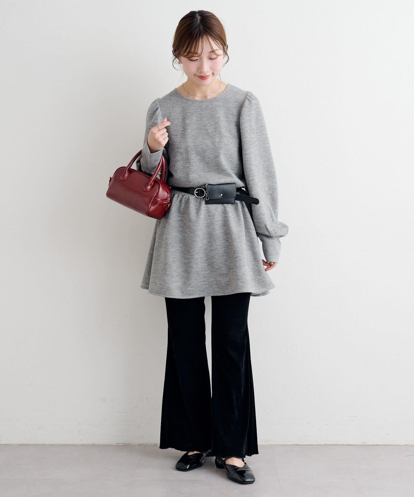 B 針織風連衣裙