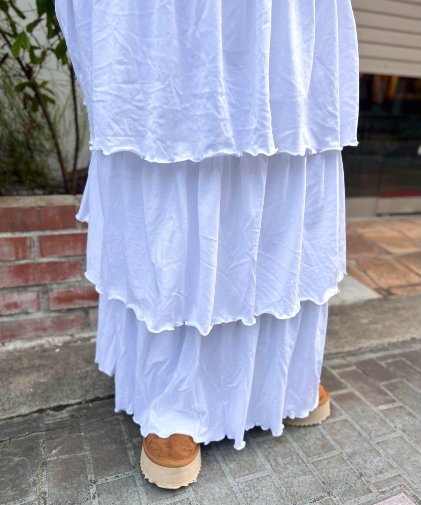 【w closet】層疊剪裁連衣裙