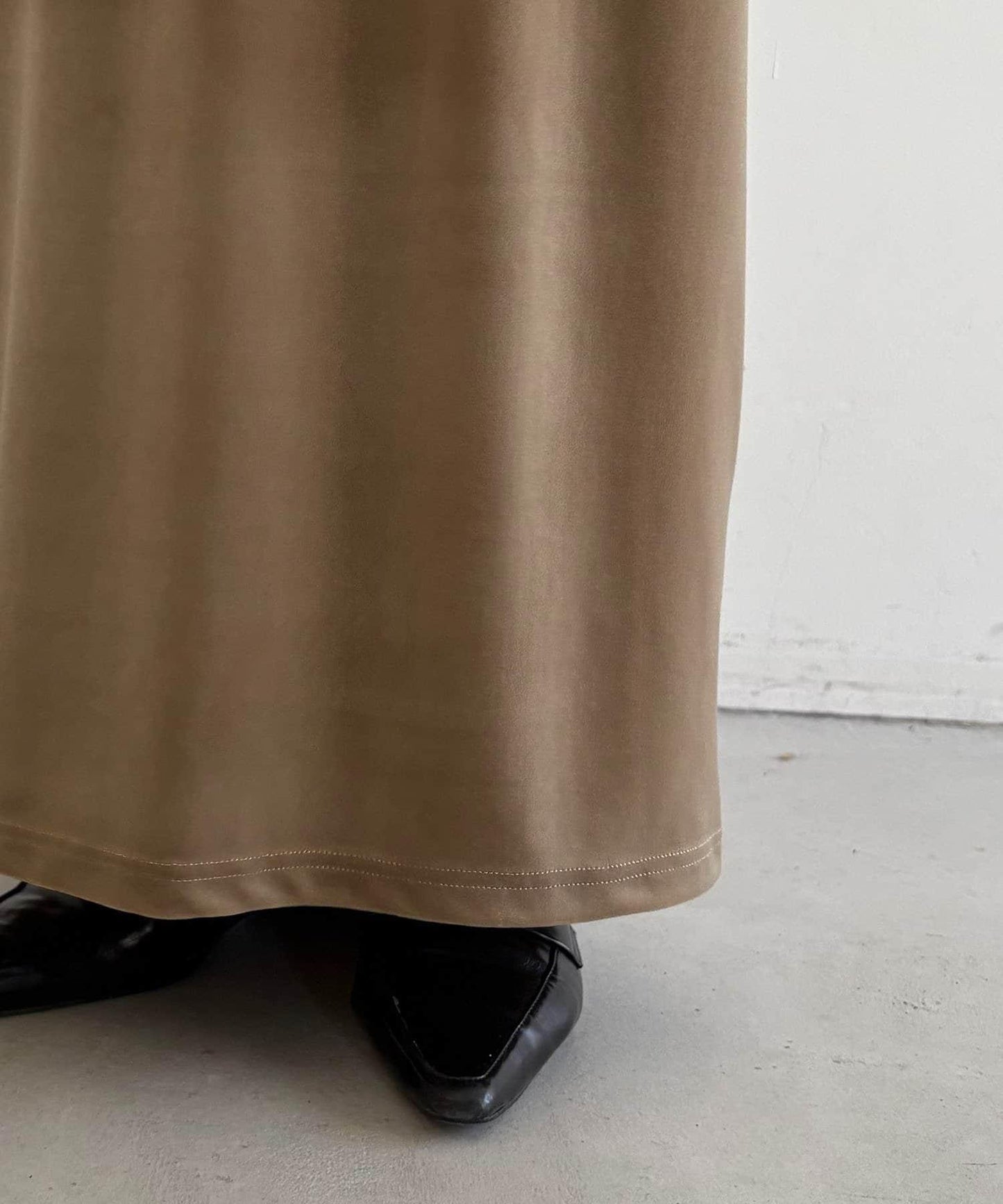 【有小個子尺碼】喇叭袖天鵝絨連衣裙