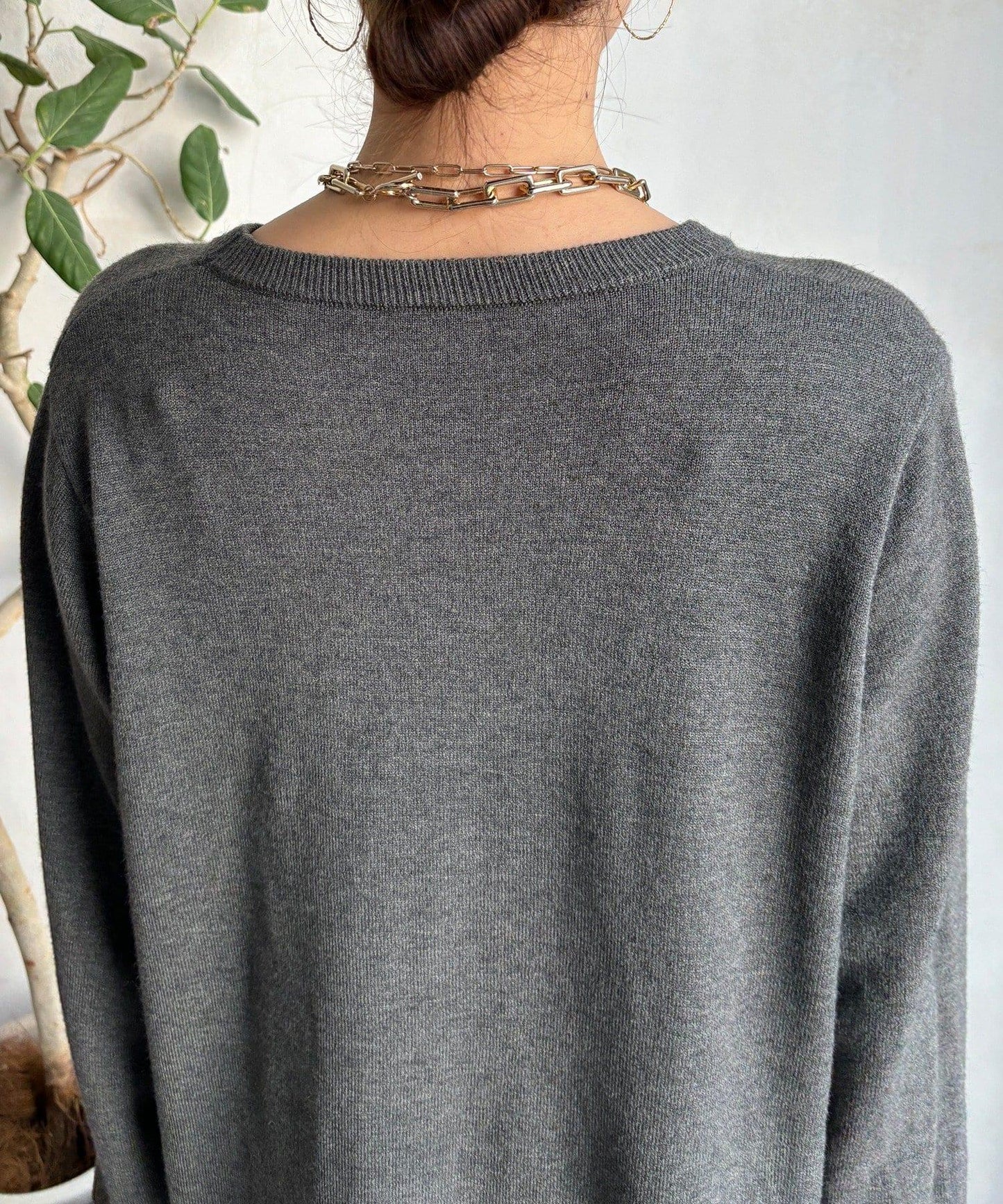 異材質拼接針織連衣裙