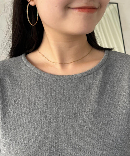 拼接絎縫喇叭連衣裙