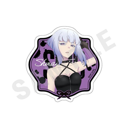 搖滾是淑女的嗜好_異形切割貼紙（白矢環）